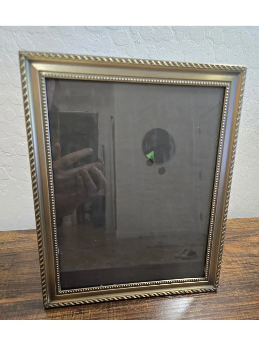 Vintage Burnes Of Boston Gold-Tone Beaded 8x10 Picture Frame With Easel Back